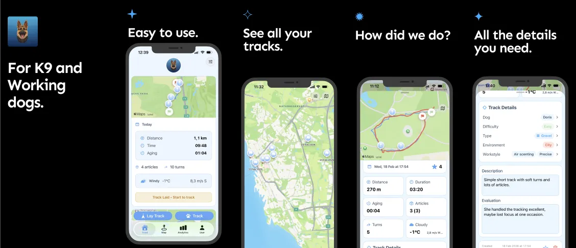 DogTrack K9 - spåra med din hund och din data är säker