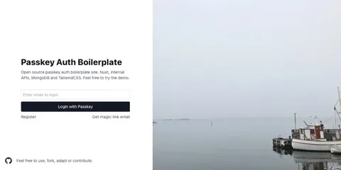 Passkey Auth Boilerplate - En säker startpunkt för sajter