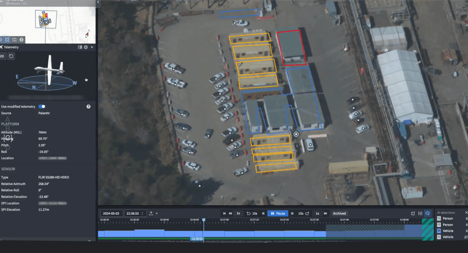 Screenshot Palantir Gothham